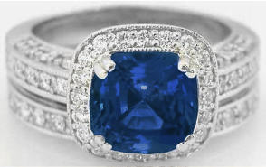 Diamond and Sapphire Engagement Rings