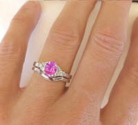 Pink Sapphire Engagement Ring