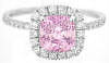 Light Pink Sapphire Ring in 14k white gold