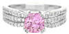 Diamond and pink sapphire ring