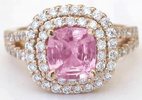Rose gold pink sapphire rings (GR-5935)