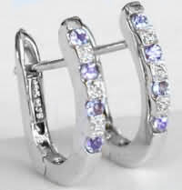 Tanzanite and Diamond Earrings at a discount