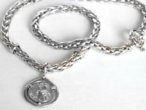 Coin Pendant - 18k white gold