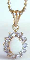Opal and Tanzanite Ballerina pendant