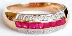 Ruby and Diamond Stack Ring