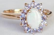 Opal and Tanzanite Ballerina Ring
