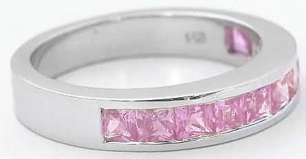 Wedding rings pink sapphire