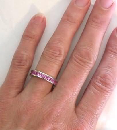Pink Sapphire Wedding Ring from MyJewelrySource 