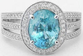blue zircon engagement rings