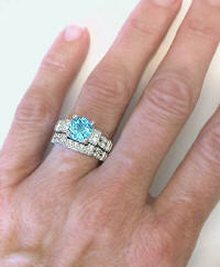 blue zircon engagement rings