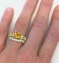 gold citrine engagement rings