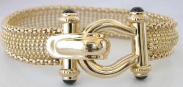 14k Italian gold mesh bracelet. Free Shipping