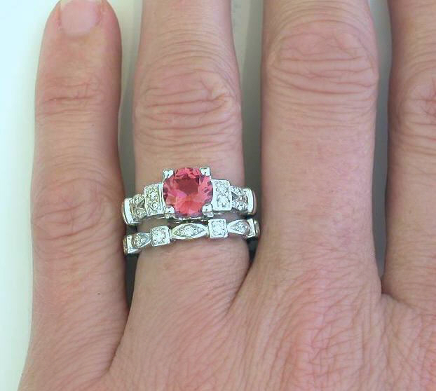 Pink Tourmaline Engagement rings