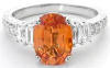 orange sapphire engagment rings