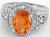 Orange sapphire rings