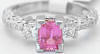 1.36 ctw Cushion Cut Pink Sapphire Engagement Ring