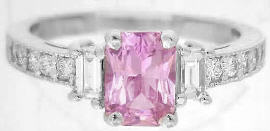 Pink Sapphire Diamond Rings