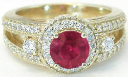 ruby gold rings