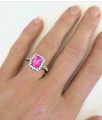 Pink Sapphire Diamond Rings
