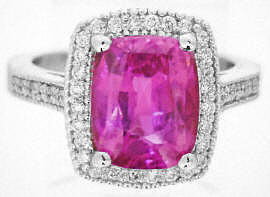 Hot Pink Sapphire Ring