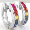 sapphire hoop earrings