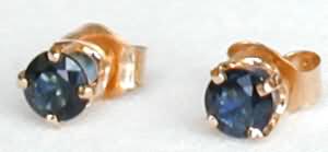 Sapphire studs, Sapphire earrings, Sapphire stud earrings, Sapphire solitaire, Sapphire solitaire earrings