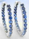 sapphire inside outside earrings