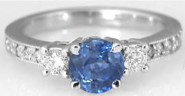 Diamond and Sapphire Engagement Rings