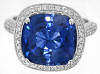 Large Blue Sapphire Engagement Ring