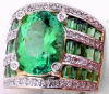Sea Foam Green Tourmaline Ring