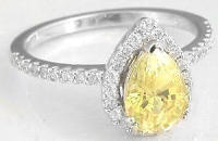 yellow sapphire and diamond ring