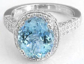 Aquamarine Ring, gemstone rings