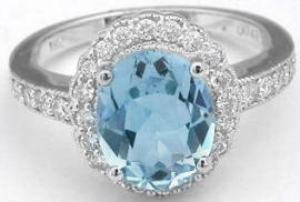 18k aquamarine engagement rings in 14k white gold