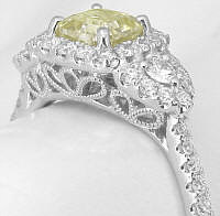 Filigree and Milgrain Detail on Yellow Sapphire Rings