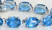 Oval Blue Topaz Bracelet