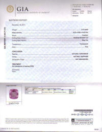 Natural Unheated Pink Sapphire and Diamond Ring in 14k white gold GIA report