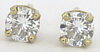  Real Round Diamond Stud earrings in 14k yellow gold
