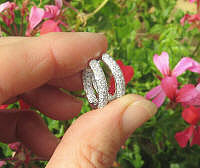 Inside Outside Diamond Hoop Earrings in 14k white gold
