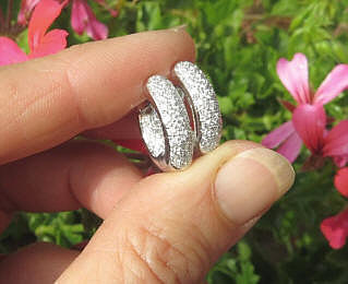 Inside Outside Diamond Hoop Earrings in 14k white gold