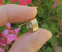Blue Topaz Stud Earrings in 14k yellow gold