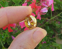 Bold Citrine Fashion Stud Earrings in 14k yellow gold