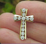 Diamond cross pendants. Diamond crosses. Men's diamond crosses.