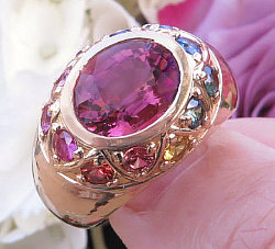 Natural Gemstone Rings set in Gold or Platinum