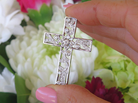 ornate diamond cross
