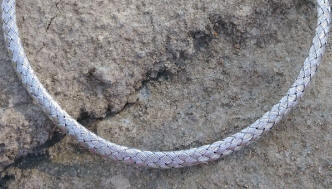 18 inch Woven Mesh 14k Gold White Gold Necklace- Italian Made