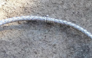 Box Clasp of 18 inch Woven Mesh 14k Gold White Gold Necklace