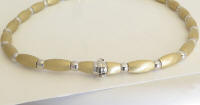 Buy a Heavy 14k Yellow and White Gold Bead Neckalce