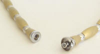 Clasp of heavy gold bead necklace. in 14k yellow gold