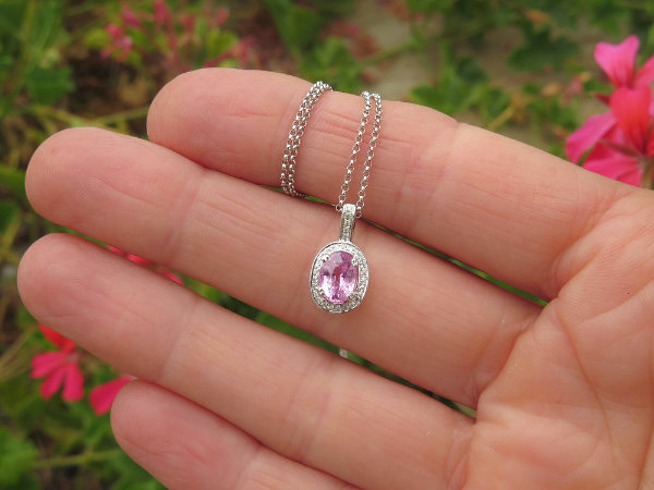 Pink Sapphire Heart Necklace – Royal Gem