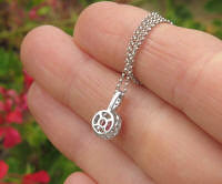 Pink Sapphire and Diamond Pendant in 14k white gold for sale